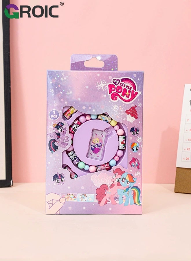GROIC DIY Bracelets Sticker, Wearable Shareable Stickers with Sticker Book, DIY Jewelry Crafts for Girls, Gift for Girls, Mystery Reveal Sticki Rolls, Sticker String Fun DIY Bracelet and Necklace Making Kit - Image 1